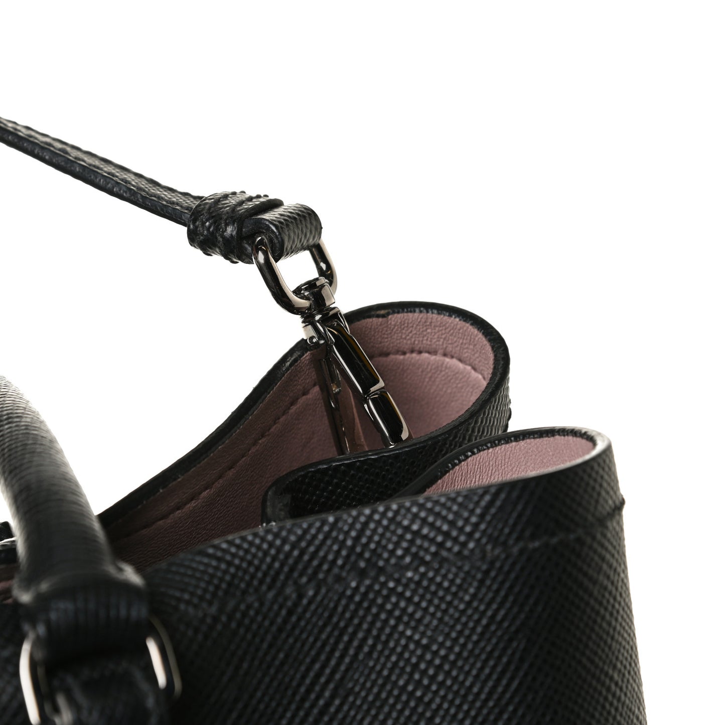 Saffiano Cuir Large Double Bag Black Mughetto