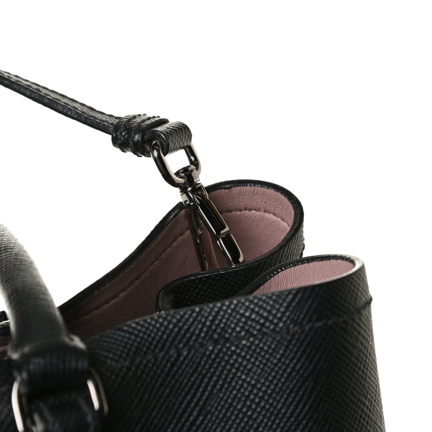 Prada Saffiano Cuir Large Double Bag Black Mughetto 13 of 13