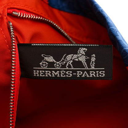 Hermes Silk Carre en Cravates Fourbi 25 MM Pouch Bleu Saphir 6 of 11