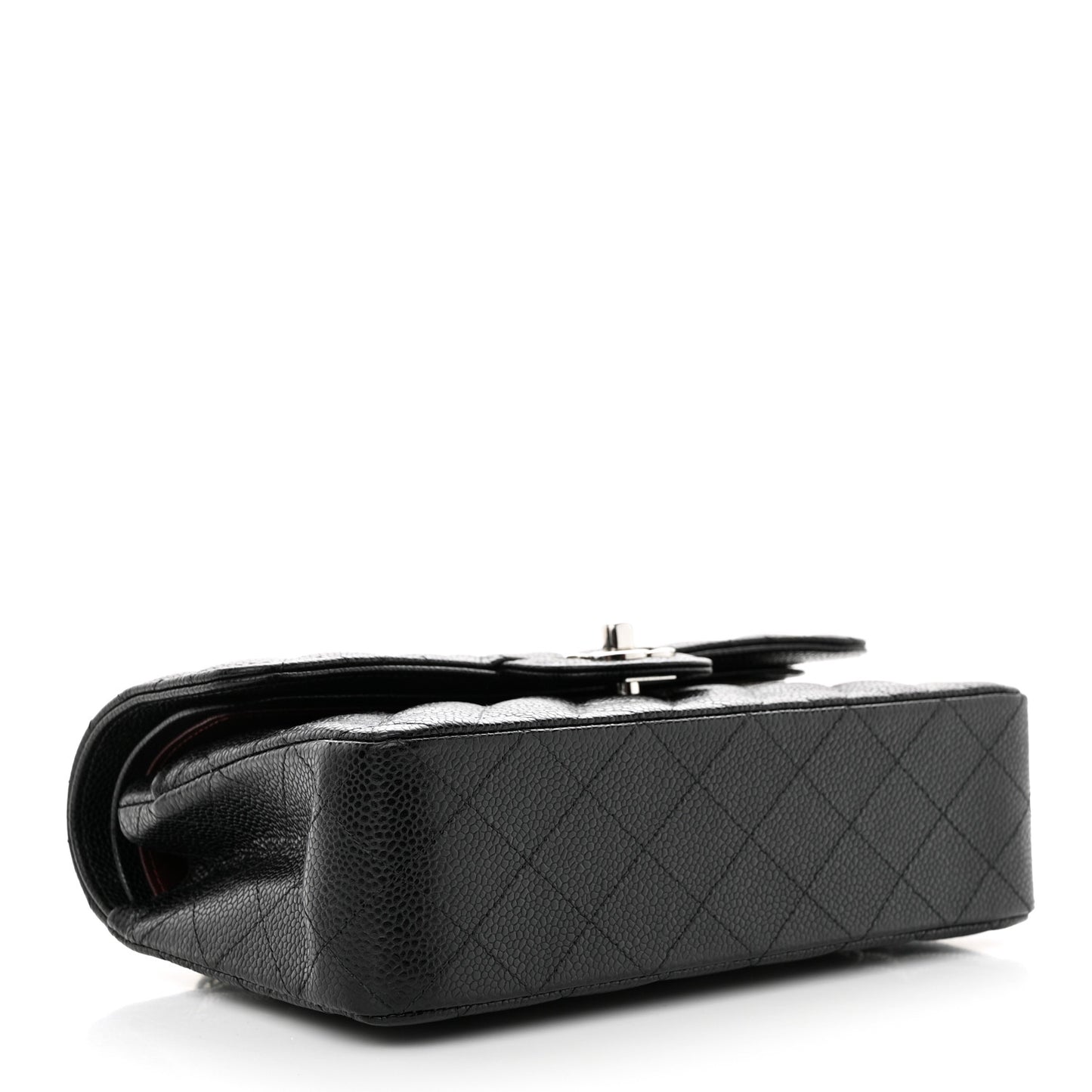 Caviar Quilted Small Double Flap Black