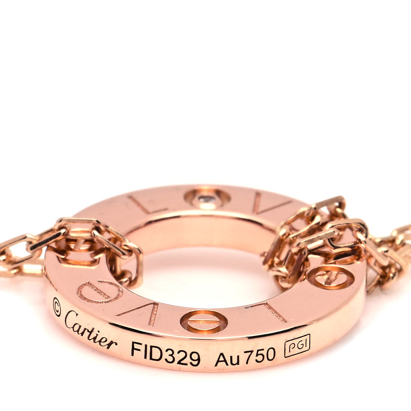18K Pink Gold Diamond LOVE Bracelet
