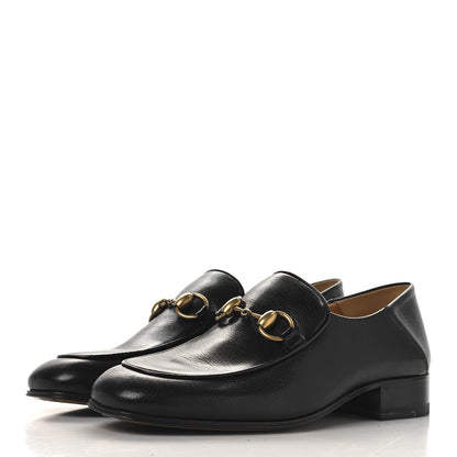 Gucci Goatskin Womens Horsebit Mid-Heel Loafers 37 Black 4 of 10