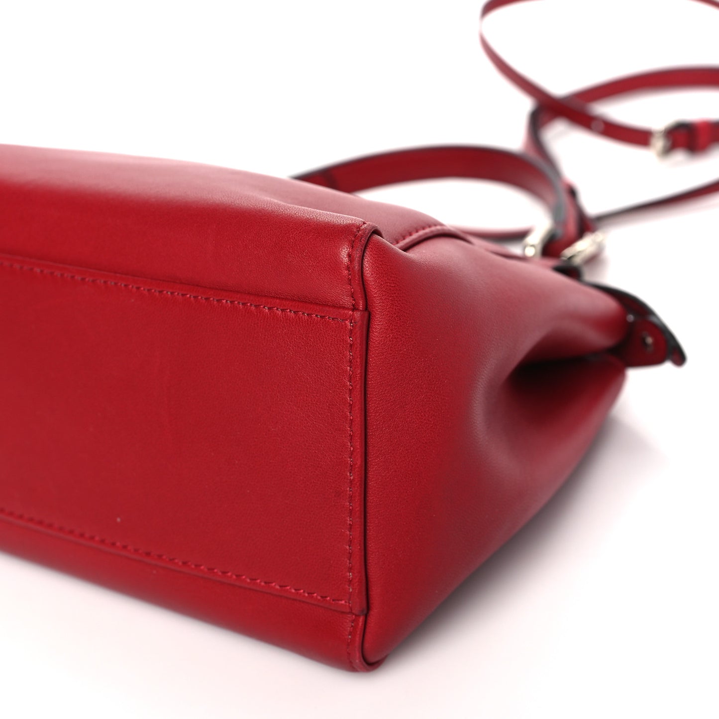 Nappa Elaphe Monster Eyes Mini Peekaboo Iconic Satchel Ruby Bois de Rose Natural