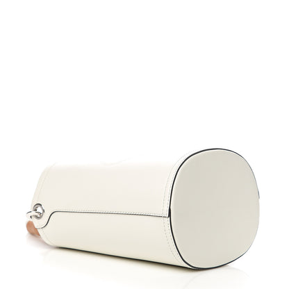 Prada City Calfskin Tambour Bucket Bag White Black 3 of 8