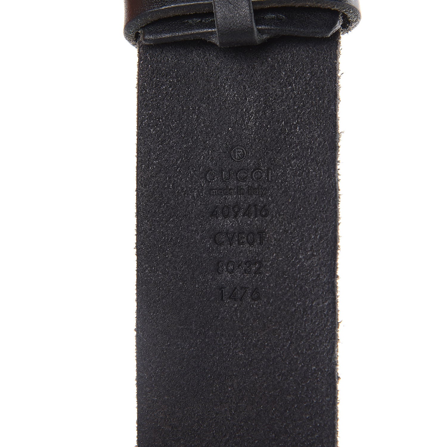 Gucci Faded Calfskin Double G 40mm Belt 80 32 Black 4 of 9