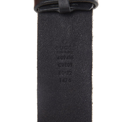 Gucci Faded Calfskin Double G 40mm Belt 80 32 Black 4 of 9