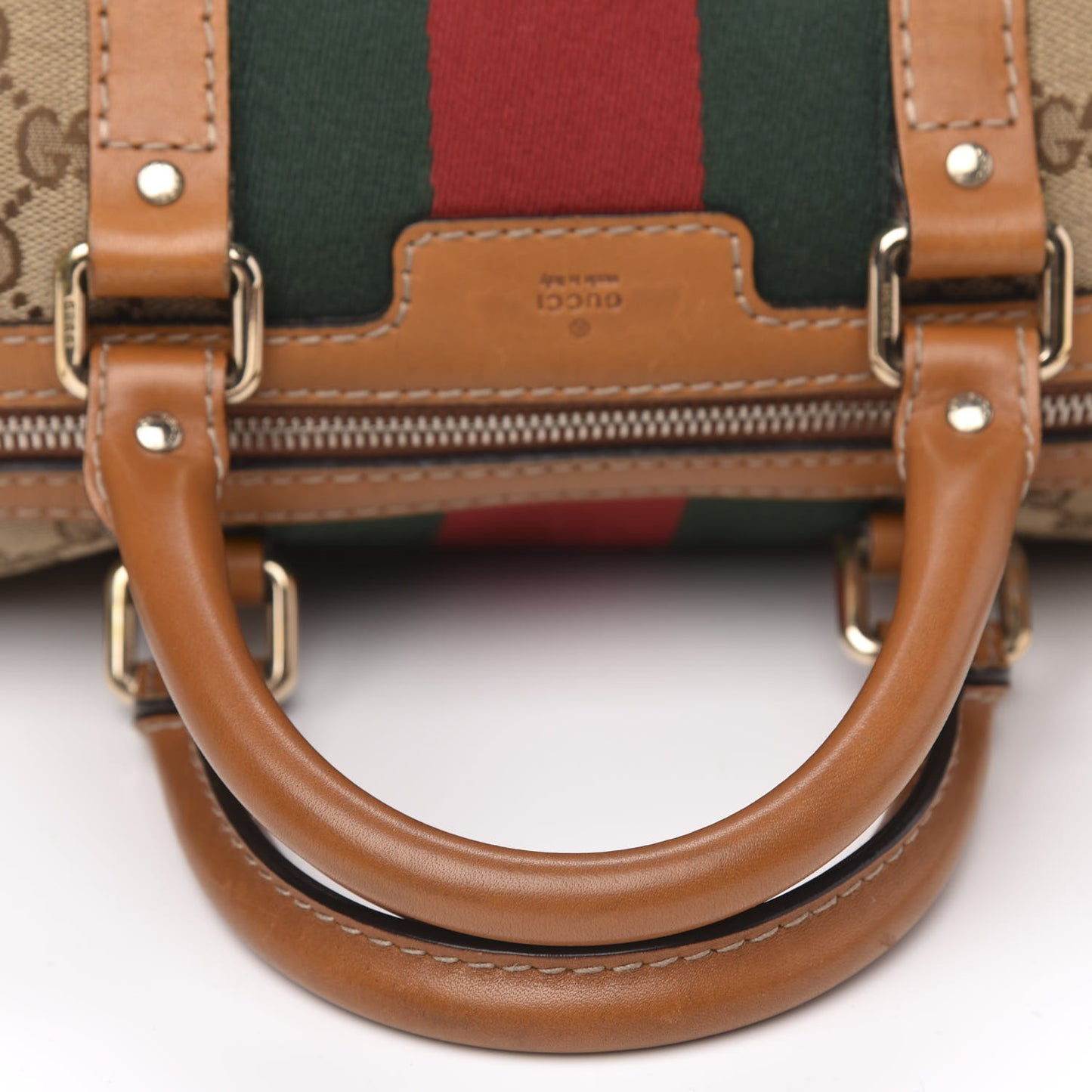 Monogram Vintage Web Medium Boston Tobacco