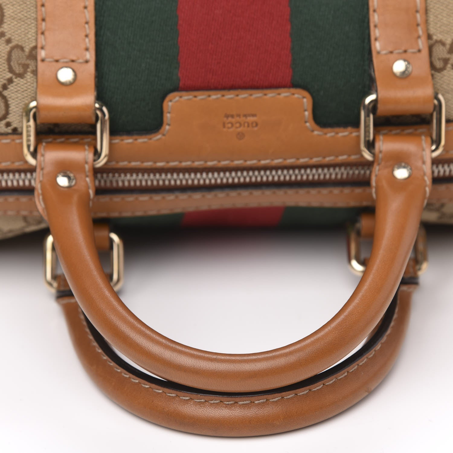Gucci Monogram Vintage Web Medium Boston Tobacco 8 of 18