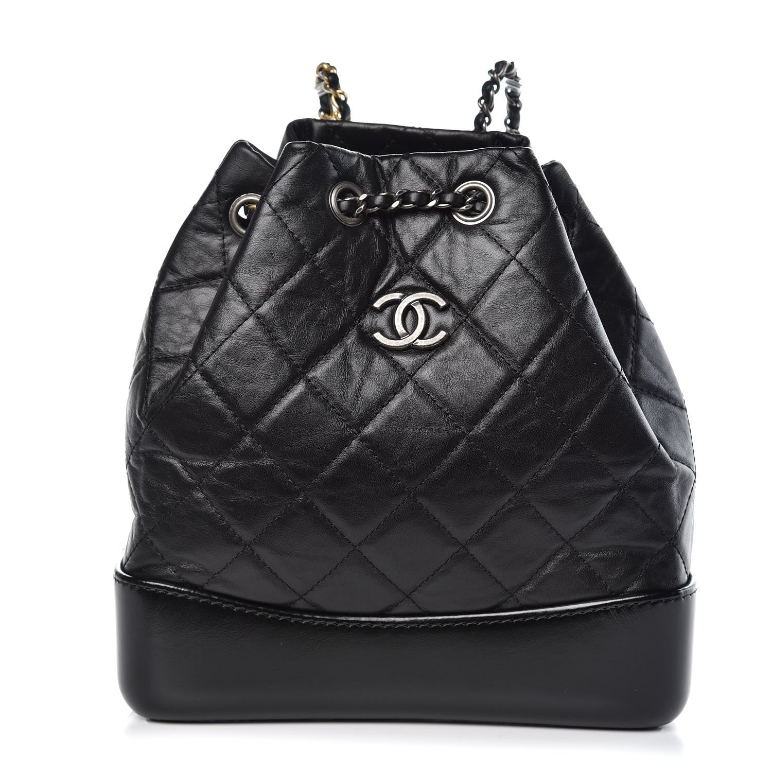 Chanel Aged Calfskin Quilted Small Gabrielle Backpack Black 1 of 7