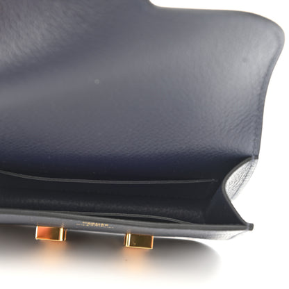 Hermes Evercolor Constance Slim Wallet Bleu Nuit 6 of 9