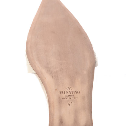 Valentino Garavani Ruched Lambskin B Drape Ballerina Flats 41 Nude 8 of 12