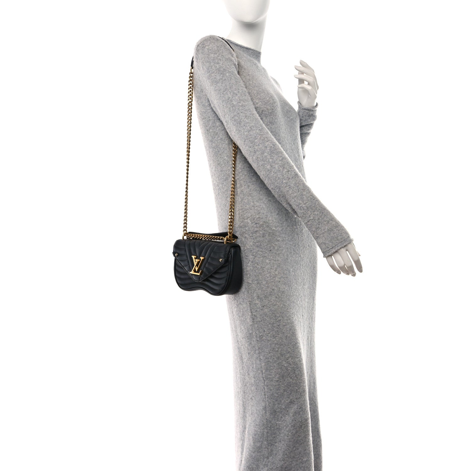 Louis Vuitton Calfskin New Wave Chain PM Black 2 of 9