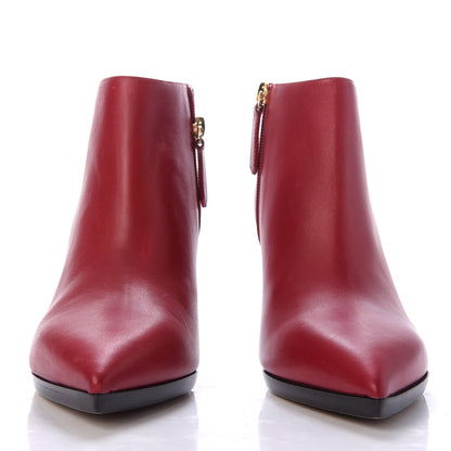 Valentino Garavani Calfskin Rockstud 10/85mm Ankle Booties 37 Scarlet 2 of 9