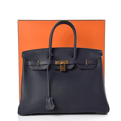 Hermes Togo Birkin 35 Bleu Nuit 32 of 32
