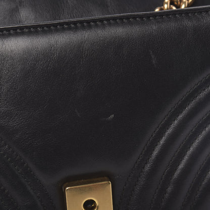 Gucci Calfskin Matelasse Small GG Marmont Shoulder Bag Black 11 of 18