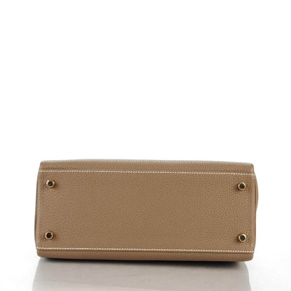 Hermes Taurillon Clemence Kelly Retourne 28 Etoupe 7 of 39