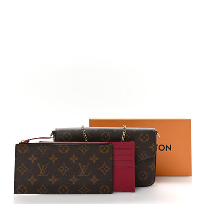 Louis Vuitton Monogram Pochette Felicie Chain Wallet Fuchsia 11 of 11