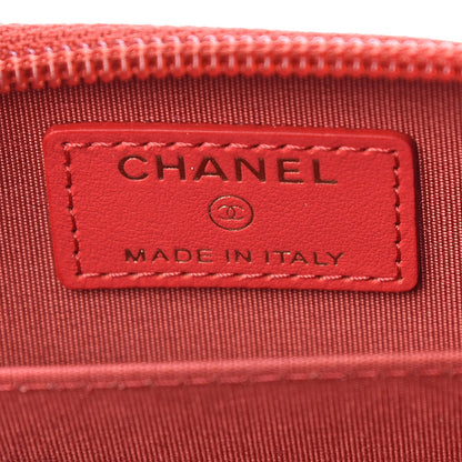 Chanel Calfskin CC Zip Around Coin Purse Light Red 7 of 7