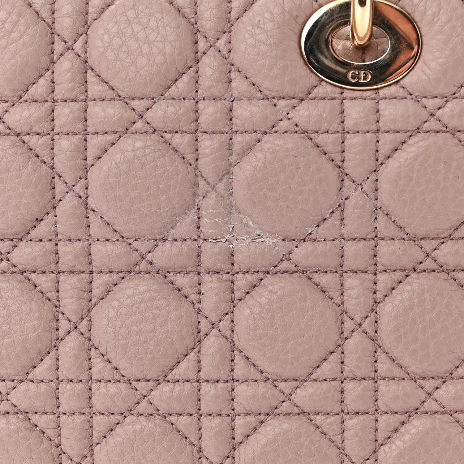 Christian Dior Grained Calfskin Cannage Large Lady Dior Light Pink 11 of 12
