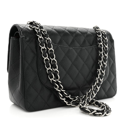 Chanel Caviar Quilted Jumbo Double Flap Black 2 of 19