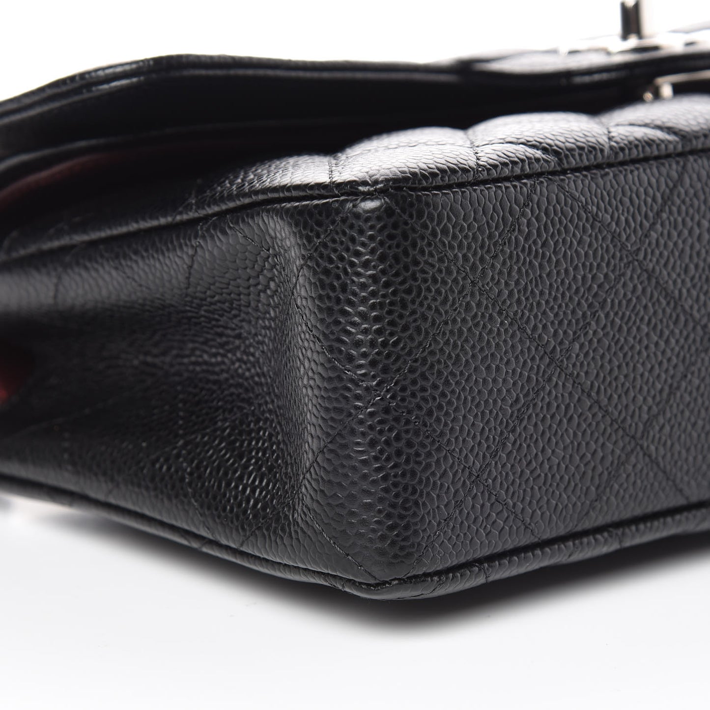 Caviar Quilted Small Double Flap Black