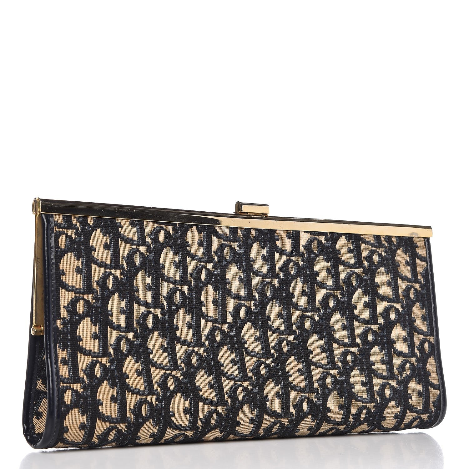 Christian Dior Monogram Clutch Navy Blue 3 of 6