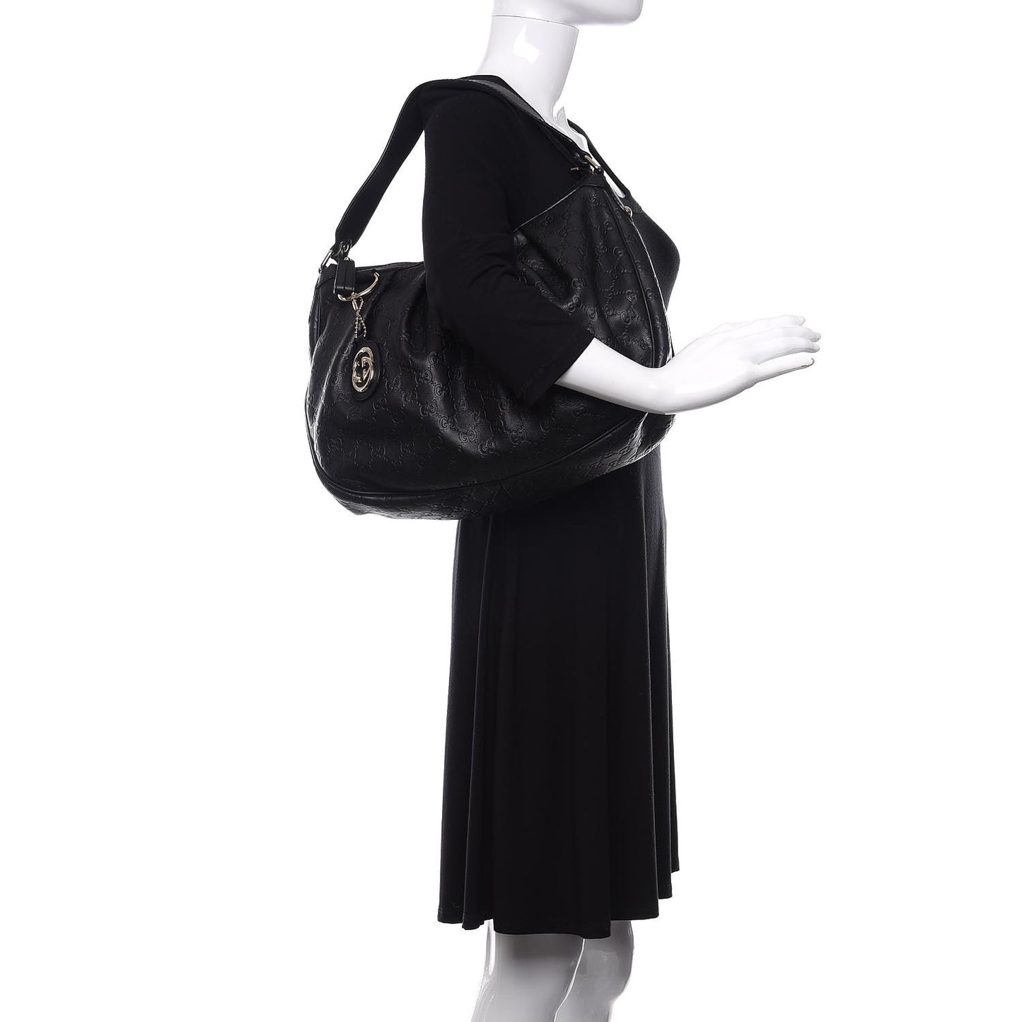 Guccissima Medium Sukey Hobo Black