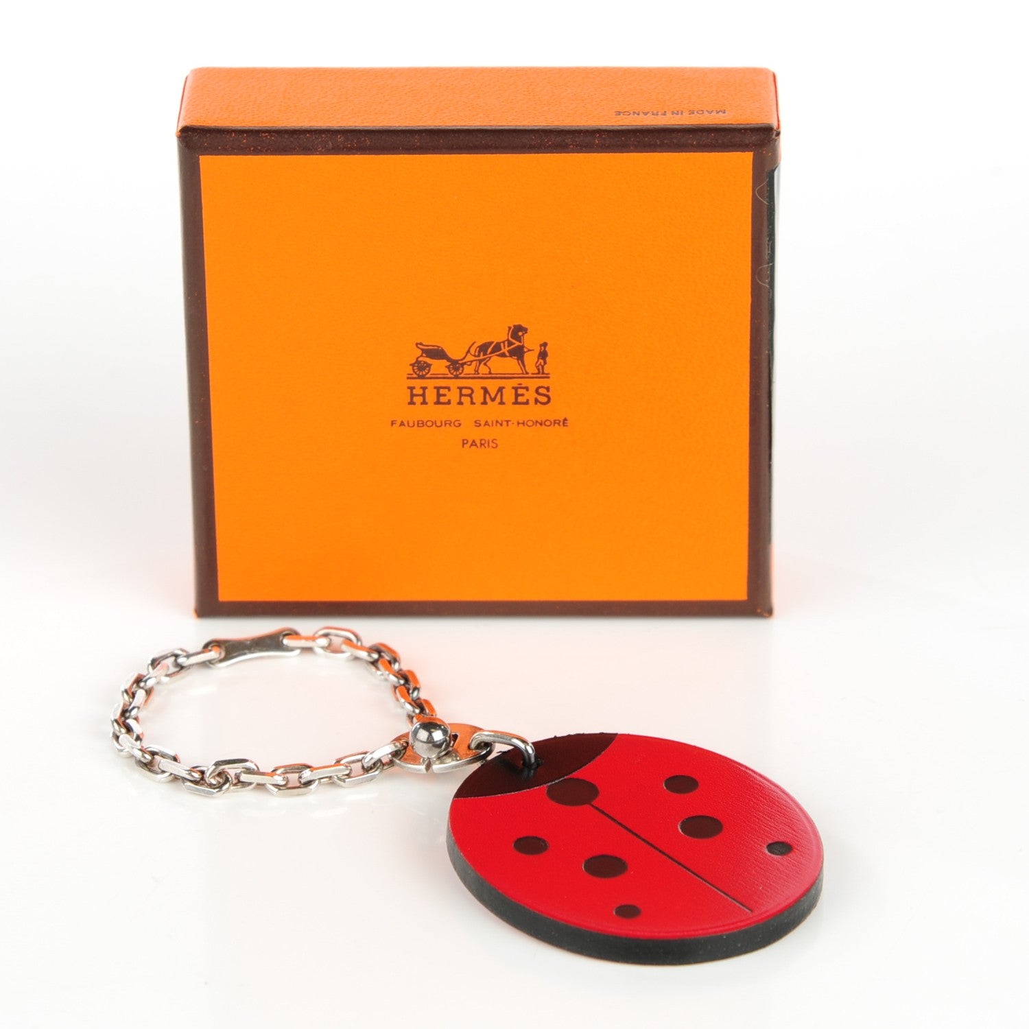 Hermes Box Lady Bug Key Chain Bag Charm 5 of 5