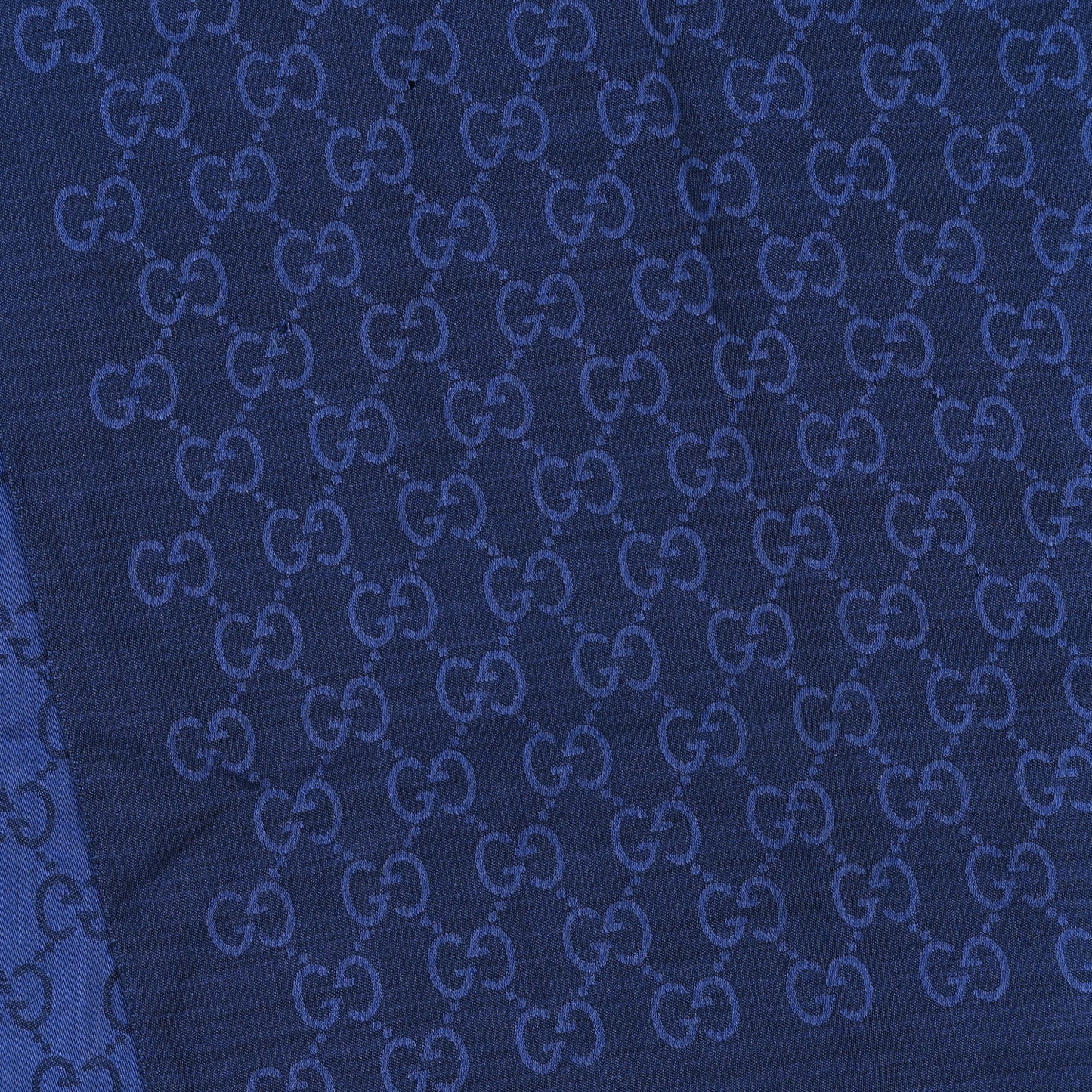 Wool Silk GG Monogram GGNat Scarf Blue