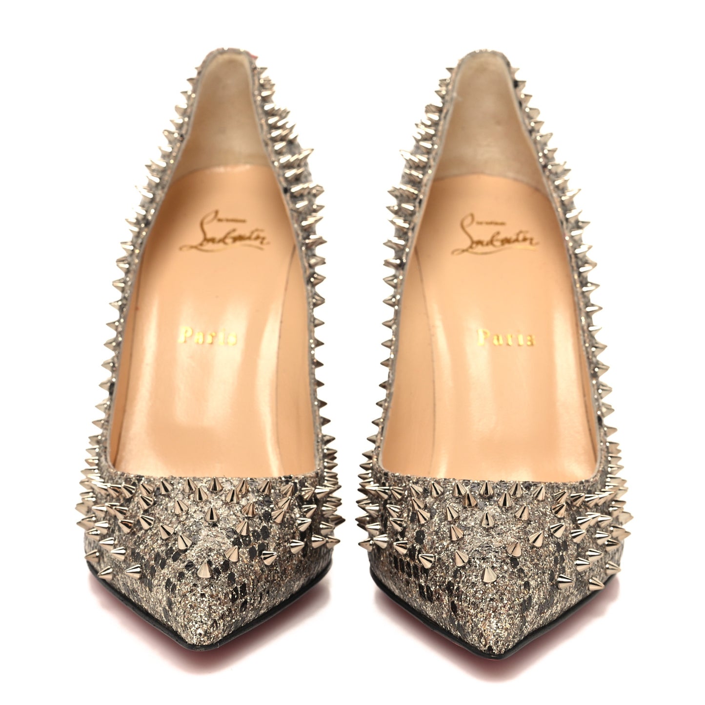 Glitter Eve Studded Escarpic 100 Pumps 40 Roccia Colombe Metal