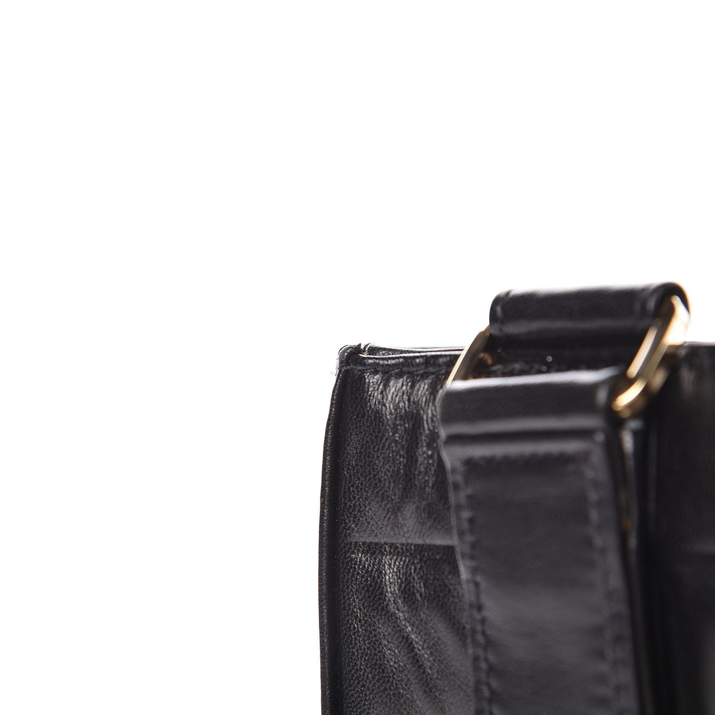 Lambskin Quilted Chocolate Bar Tote Black