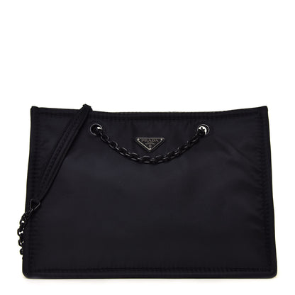 Prada Tessuto Nylon Chain Tote Black 2 of 12