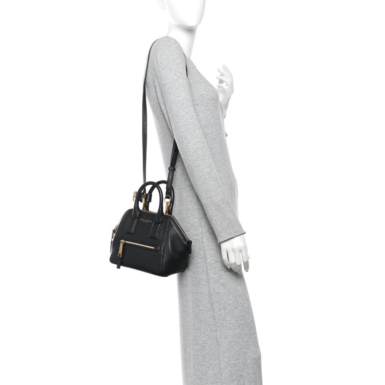 Marc Jacobs Textured Calfskin Mini Incognito Satchel Black 2 of 11