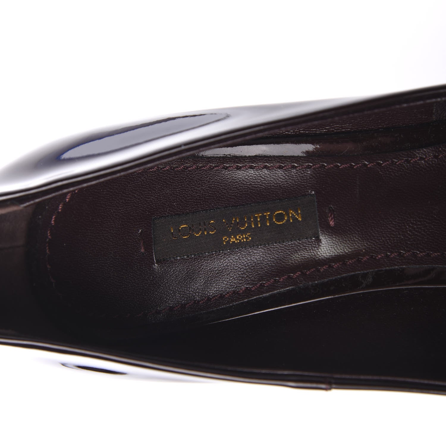 Louis Vuitton Patent Calfskin Oh Really Peep Toe Pumps 35 Amarante 6 of 9