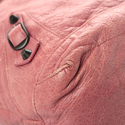 Balenciaga Agneau Classic Hardware Day Hobo Rose Bruyere 5 of 18