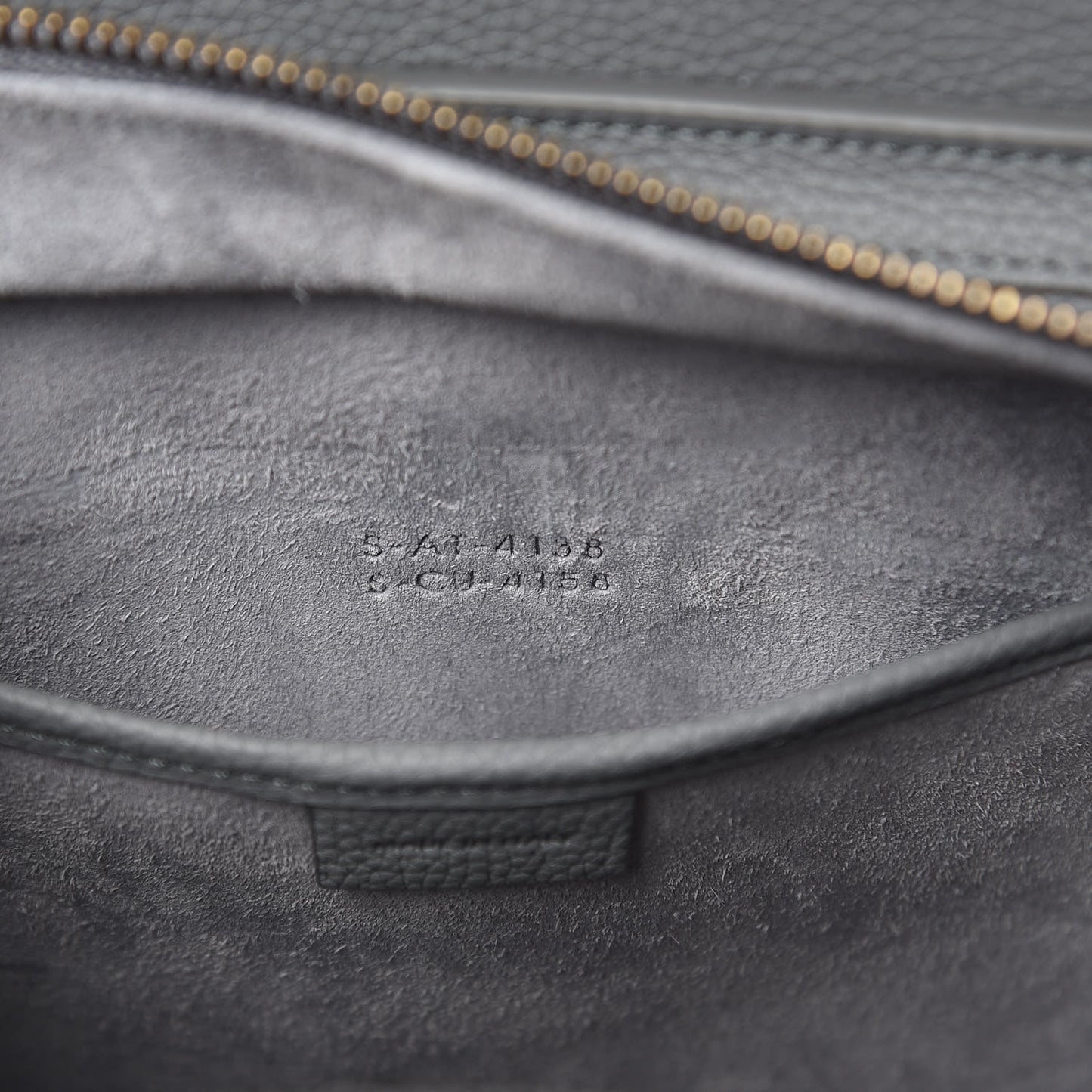 Drummed Calfskin Nano Luggage Kohl