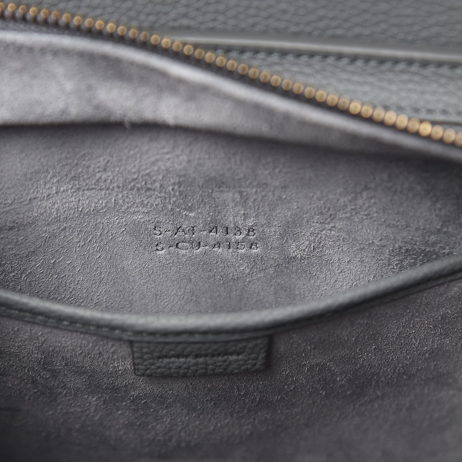 Celine Drummed Calfskin Nano Luggage Kohl 7 of 11