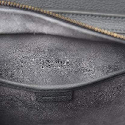 Celine Drummed Calfskin Nano Luggage Kohl 7 of 11