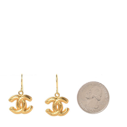 Chanel CC Drop Earrings Gold 2 of 5
