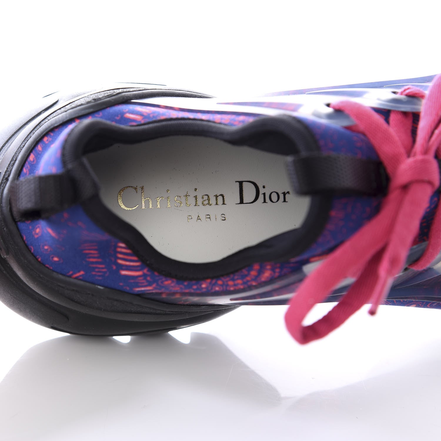 Christian Dior Technical Fabric Rubber Womens Fireworks D-Connect Sneakers 39 Deep Blue Pink 8 of 9