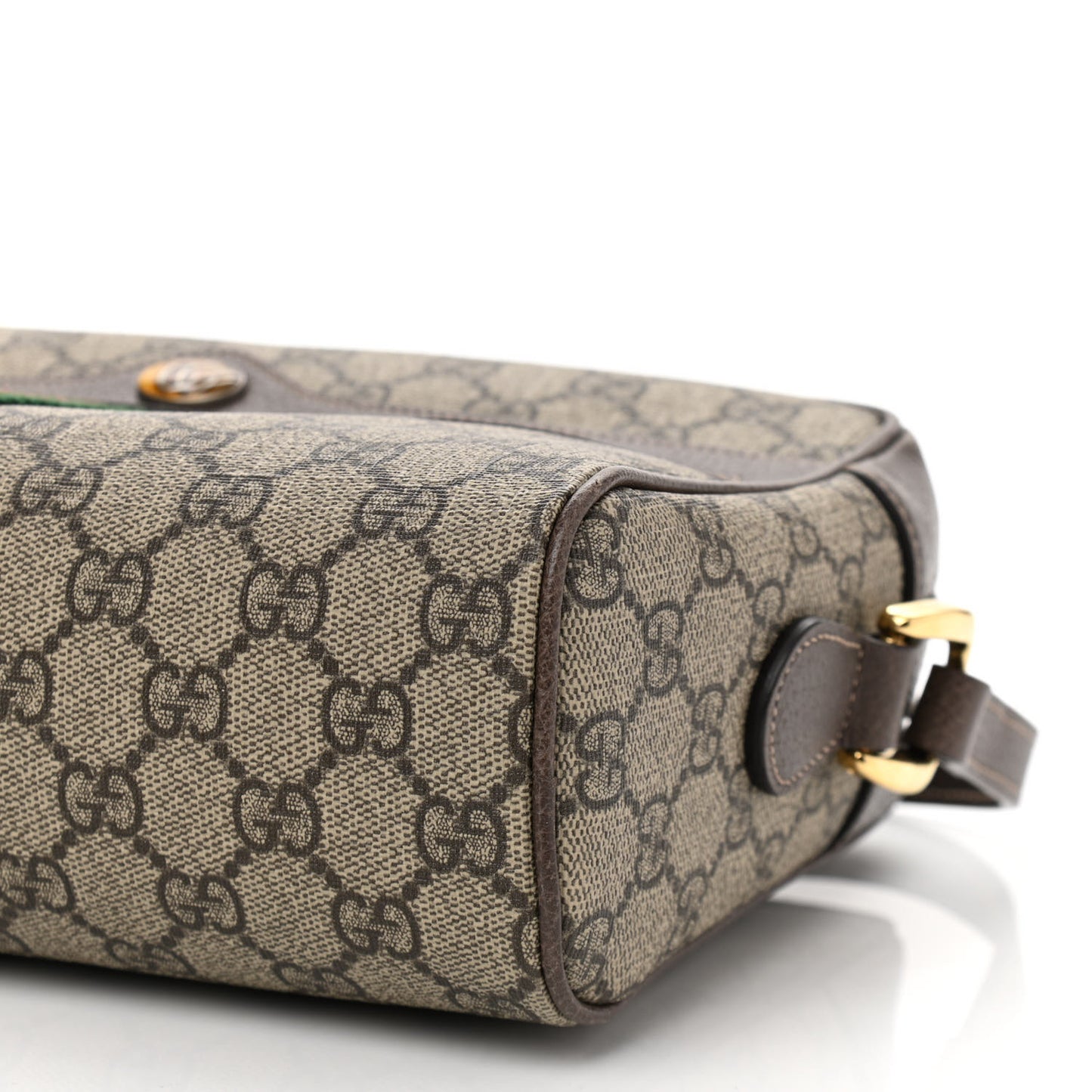 GG Supreme Monogram Web Small Ophidia Shoulder Bag Brown
