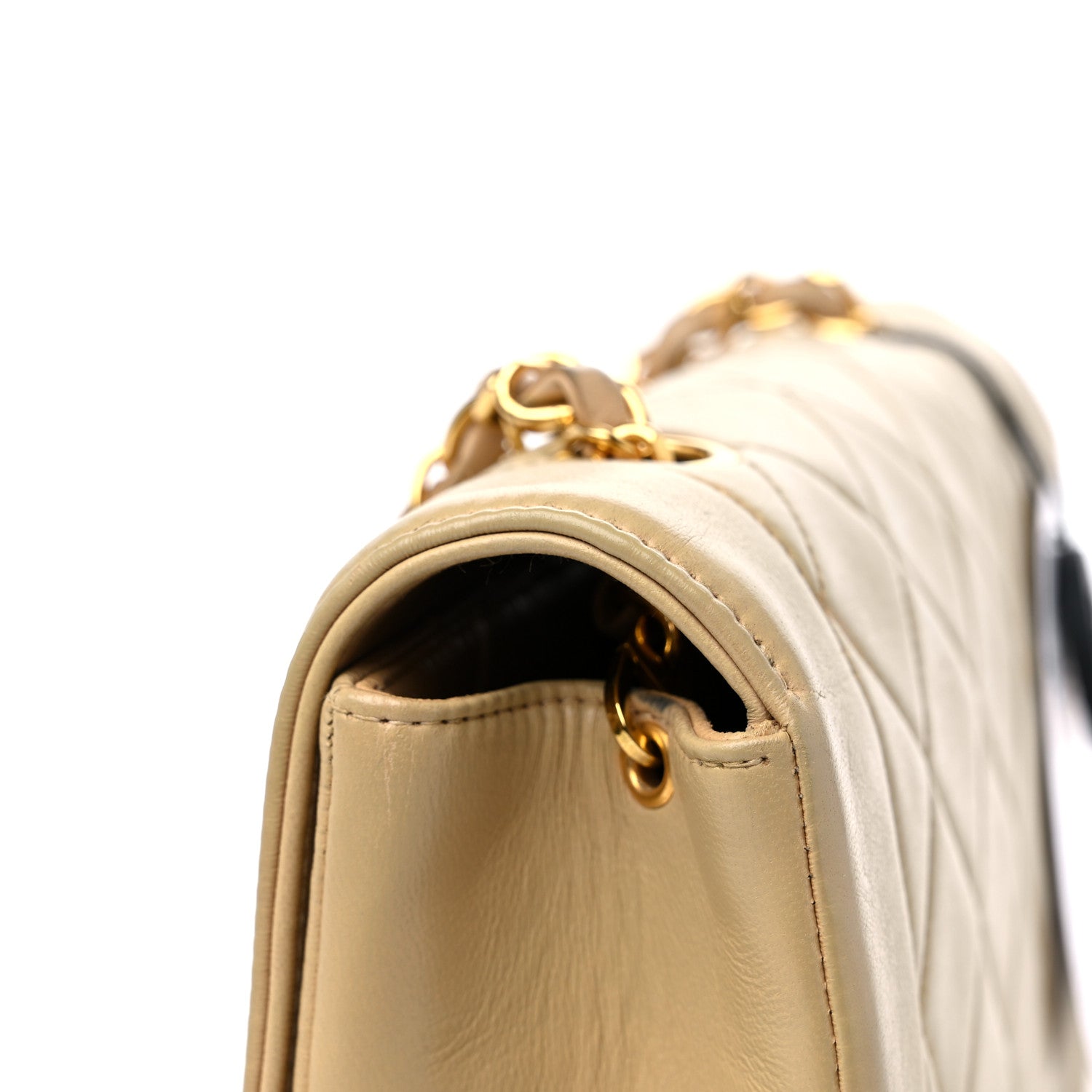 Chanel Lambskin Quilted Small Single Flap Beige 12 of 14