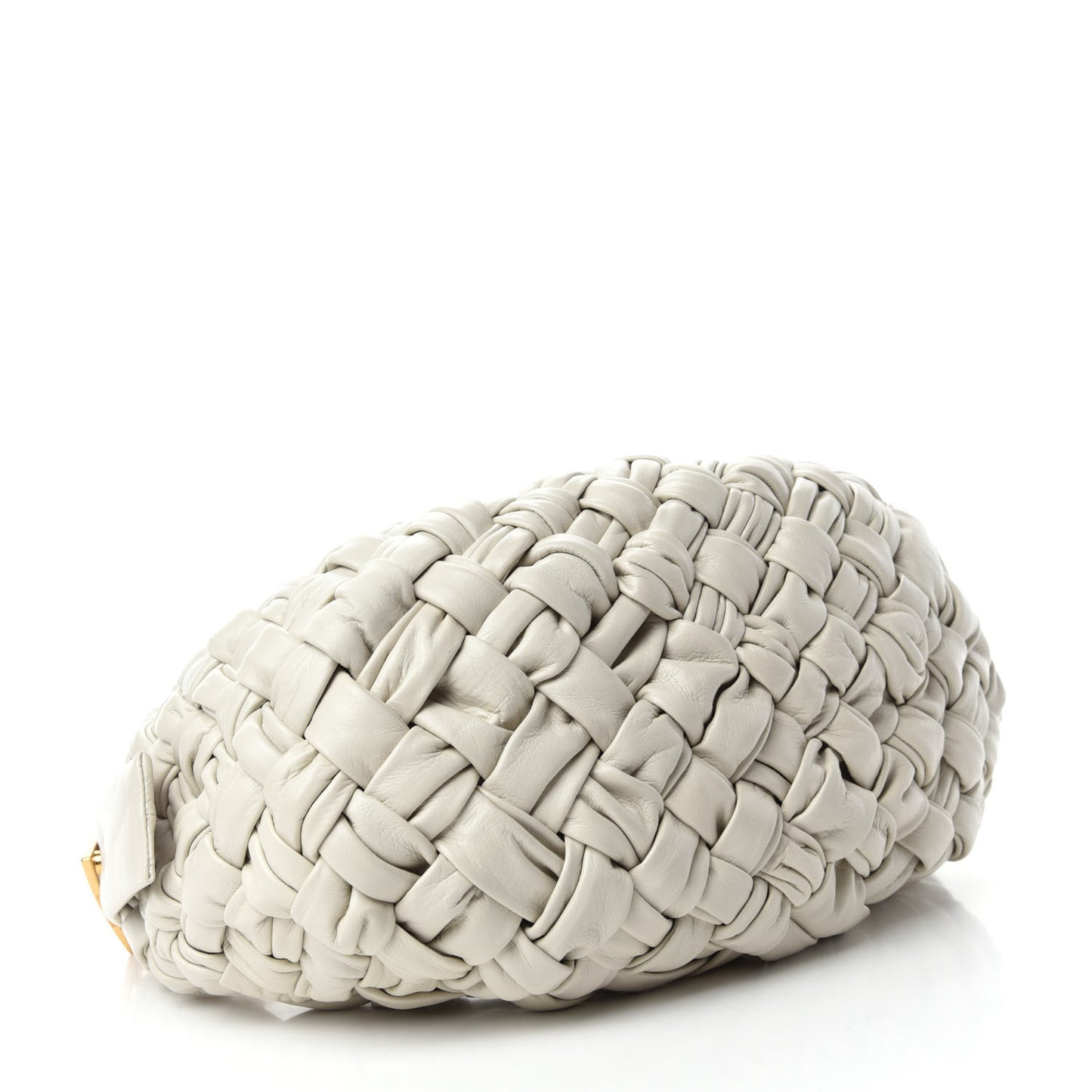 Paper Calfskin Intrecciato Banana Hobo Plaster