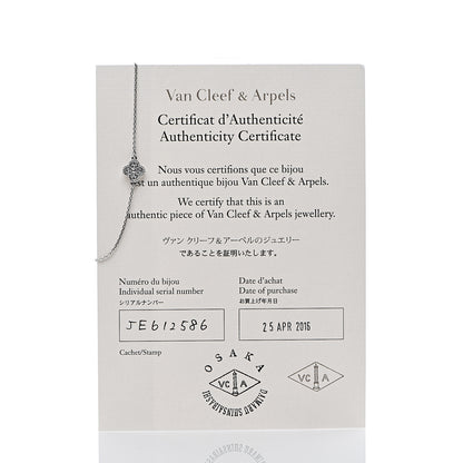 Van Cleef & Arpels 18K White Gold Diamond Sweet Alhambra Bracelet 6 of 6