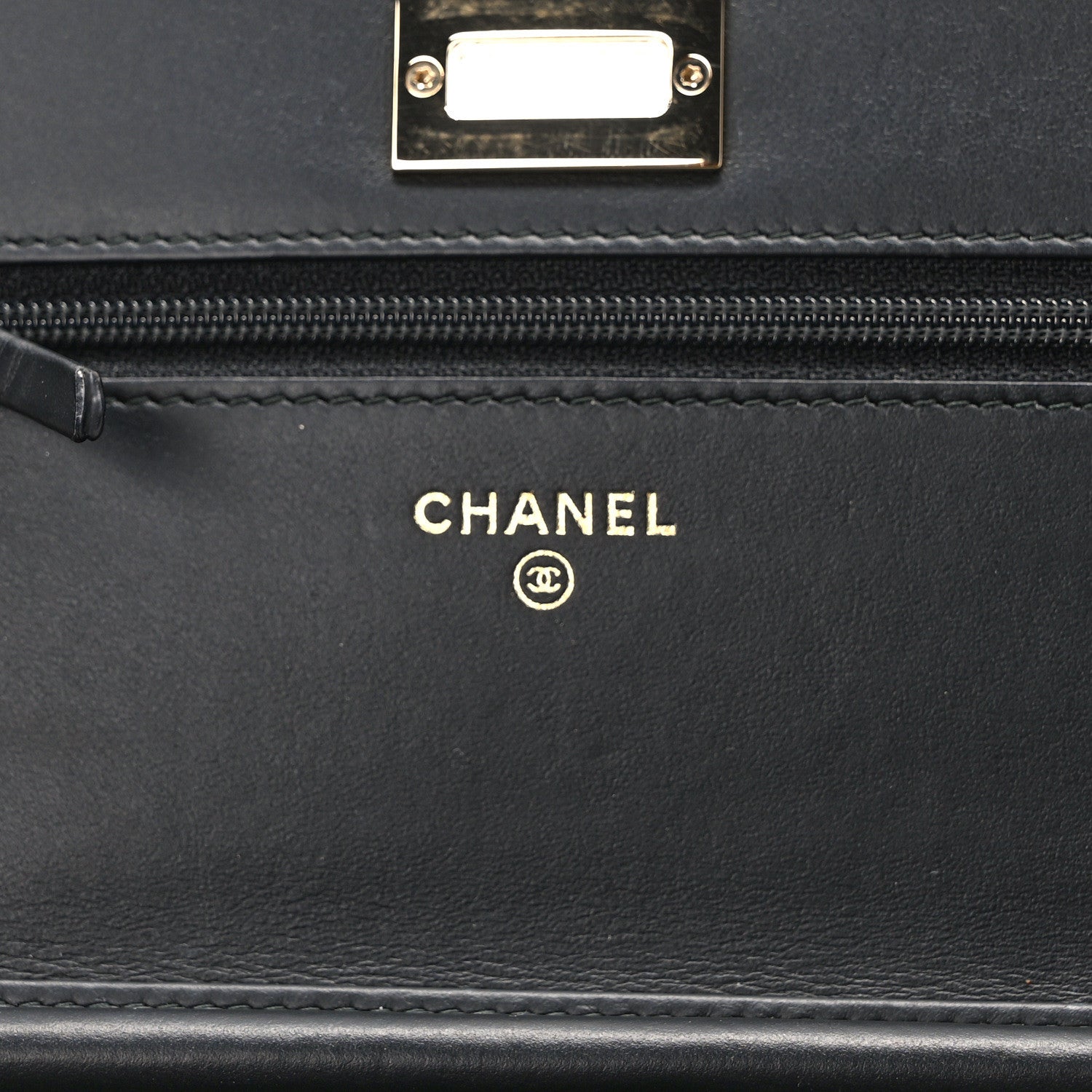 Chanel Aged Calfskin Quilted Reissue Wallet On Chain WOC Beige Black 6 of 14