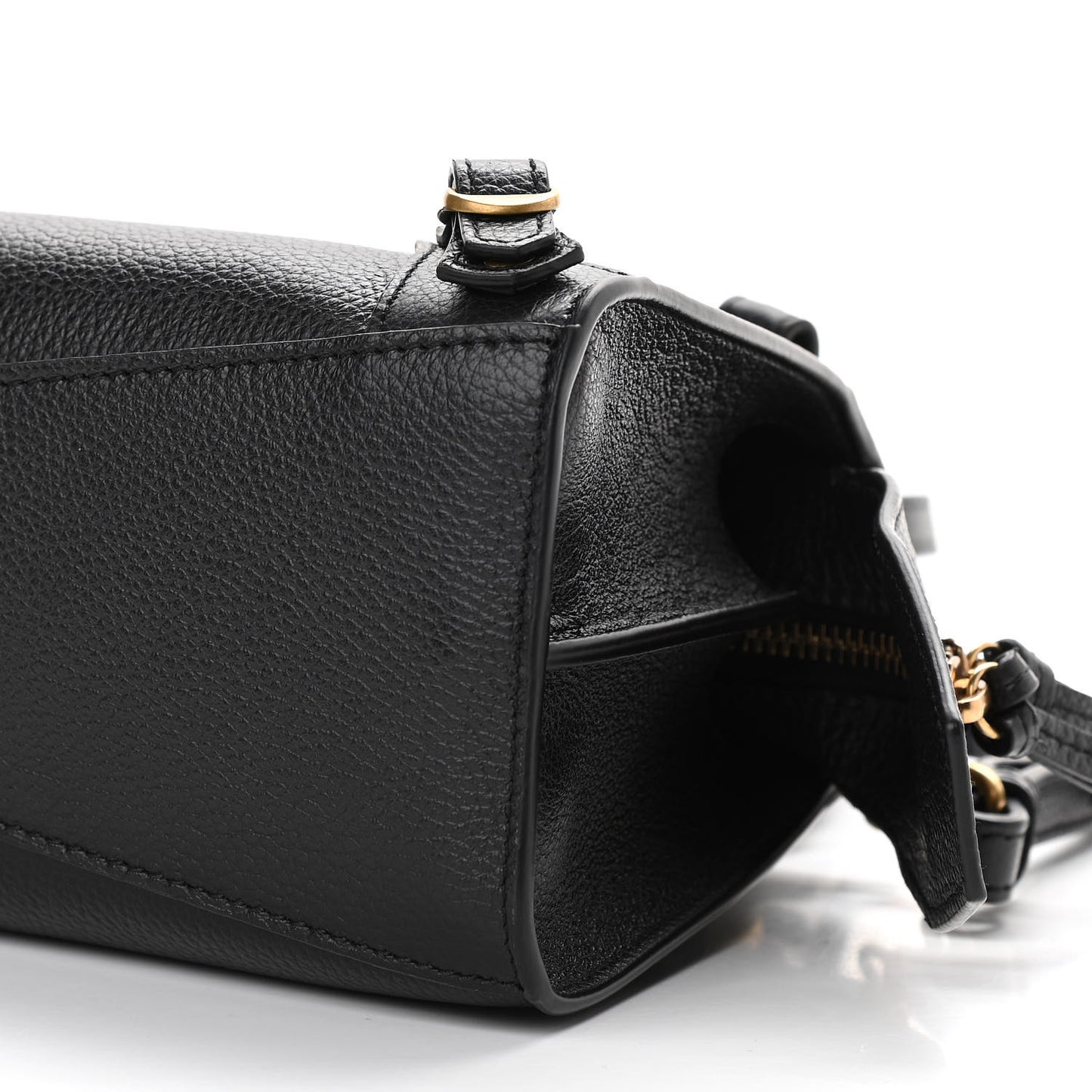 Grained Calfskin Neo Classic Gold Hardware Mini City Black