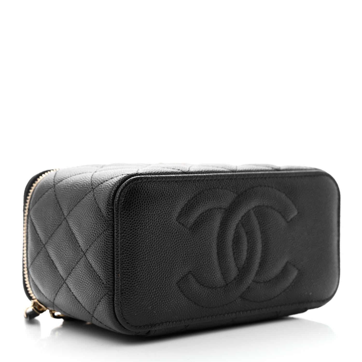 Chanel Caviar Quilted Small Vanity Case With Chain Black 4 of 11