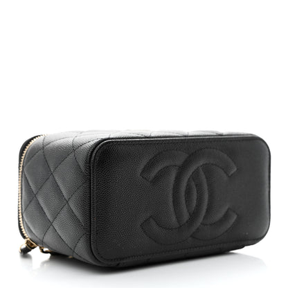 Chanel Caviar Quilted Small Vanity Case With Chain Black 4 of 11