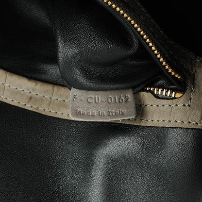 Celine Crocodile Embossed Nubuck Medium Phantom Luggage Grey 7 of 7