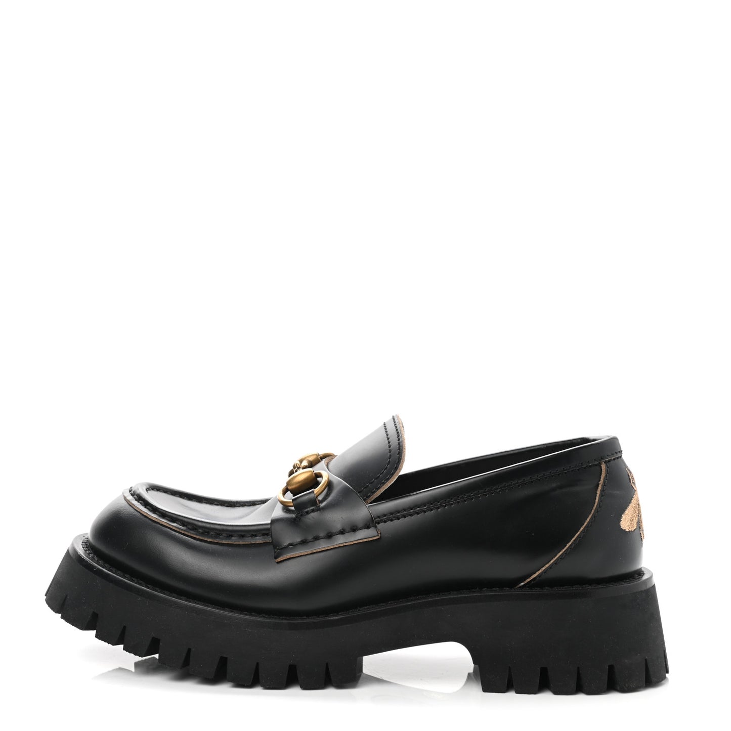 Cordovan Lux Womens Harald Horsebit 25mm Platform Loafers 36 Black